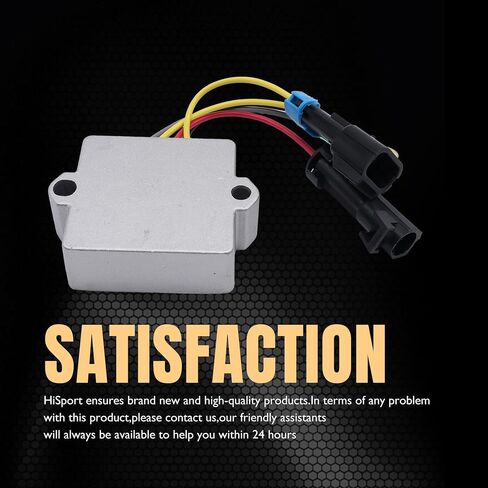 HiSport Voltage Regulator Rectifier Compatible with Mercury 25 hp 1999-2005,30 hp 2002-2005,40 hp 2002-2005,50 hp 2002-2007,60 hp 2002-2007,135 hp,140 hp,150 hp,175 hp,200 hp,240 hp Replaces 893640T01 in Saudi Arabia