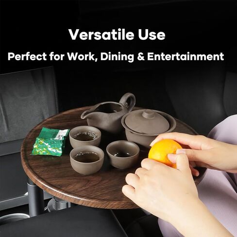 طاولة صينية السيارة للكمبيوتر المحمول وتناول الطعام - مكتب سيارة من خشب البتولا يدور 360 درجة، صينية عجلة القيادة وطاولة حامل أكواب، مكتب سيارة للكمبيوتر المحمول، متوافق مع سيارات السيدان وسيارات الدفع الرباعي والشاحنات والمركبات الترفيهية in Kuwait