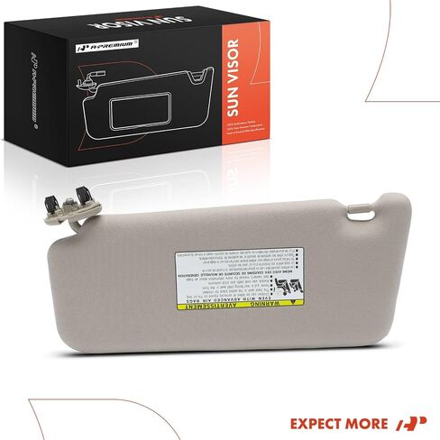 واقي الشمس للسائق والراكب A-Premium متوافق مع Toyota Camry 2007 2008 2009 2010 2011 - مع مرآة فانيتي، لون بيج - يستبدل 7432006780E0، 7431006750E0 in Saudi Arabia