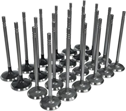 12x Intake Valve & 12x Exhaust Valve Kit Fit for Ford Lincoln Mercury 4.6L 5.4L Sohc 3-Valve Triton， Replace 3L3Z-6507-BA 5L1Z-6505-B IV4185 in Saudi Arabia