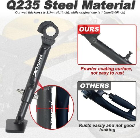 Xitomer 3" Adjustable Kickstand Compatible with YZF-R6 2006-2023, YZF-R6 RACE 2024-2025 Motorcycle Side Stand Foot Side Support in Saudi Arabia