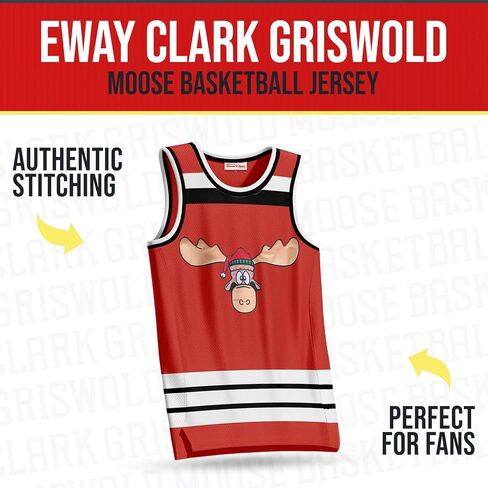Griswold Moose Clark #00 كرة السلة جيرسي – X-Mas Vacation مخيط الحروف والأرقام، ملابس المعجبين بوليستر مسامي، S-5XL in Kuwait