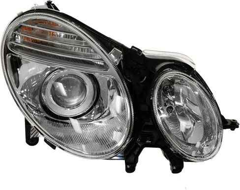 TRQ Passenger Side Headlight Assembly HID Compatible with 2005 Mercedes-Benz E320 2003-2006 E500 E55 AMG 2007-2009 E550 With High-Intensity Discharge lights Without Curve Lighting MB2503107 MB2503174 in Saudi Arabia