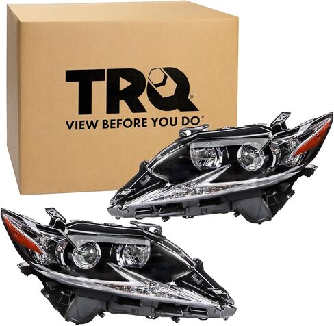 TRQ 2 Piece Headlight Assembly Set Driver & Passenger Side Compatible with Lexus ES300h ES350 2016-2018 LX2518158 LX2519158 8107033550 8114033A50 in Saudi Arabia