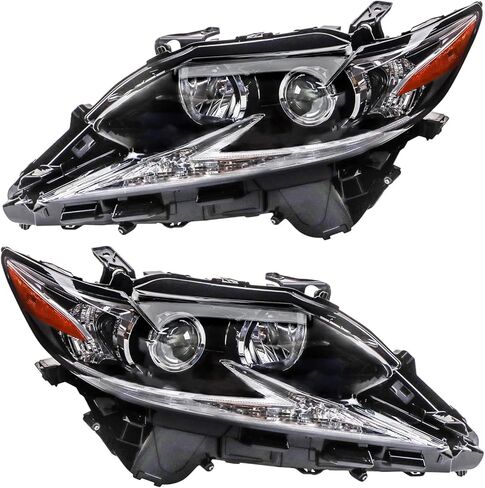 TRQ 2 Piece Headlight Assembly Set Driver & Passenger Side Compatible with Lexus ES300h ES350 2016-2018 LX2518158 LX2519158 8107033550 8114033A50 in Saudi Arabia