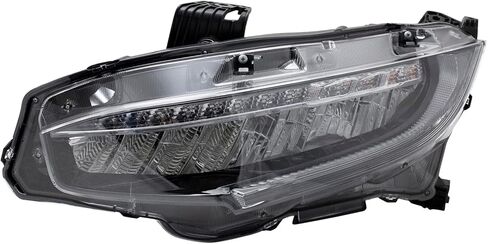 مجموعة المصابيح الأمامية الجانبية للسائق من TRQ، مركب LED متوافق مع 2016-2021 Honda Civic HO2502176 in Saudi Arabia