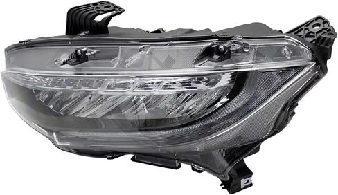 مجموعة المصابيح الأمامية الجانبية للسائق من TRQ، مركب LED متوافق مع 2016-2021 Honda Civic HO2502176 in Saudi Arabia