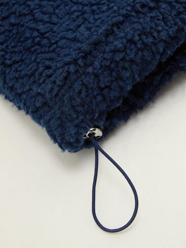CIDER Fleece Stand Collar Two Tone Patchy Drawstring Oversized Sweatshirt in Saudi Arabia