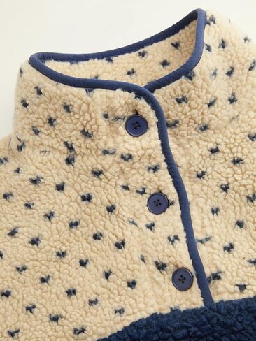 CIDER Fleece Stand Collar Two Tone Patchy Drawstring Oversized Sweatshirt in Saudi Arabia