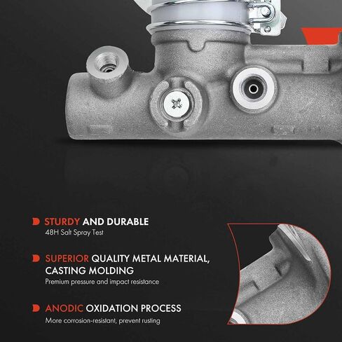 A-Premium Brake Master Cylinder with Reservoir and Sensor Compatible with Honda Vehicles - Civic 1992-1995, Civic del Sol 1995-1997, fits model with 4-Wheel ABS - Replace OE# 46100SR3831 in Kuwait
