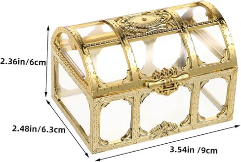 3pcs Plastic Treasure Chest Box Decorative Storage Boxes Jewelry Organizer Pirate Treasure Chest Toy in Saudi Arabia