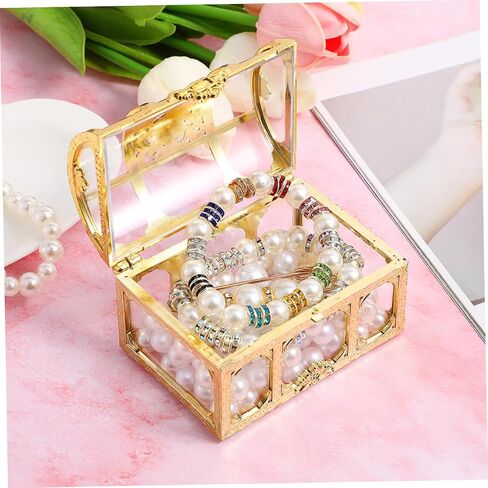 3pcs Plastic Treasure Chest Box Decorative Storage Boxes Jewelry Organizer Pirate Treasure Chest Toy in Saudi Arabia