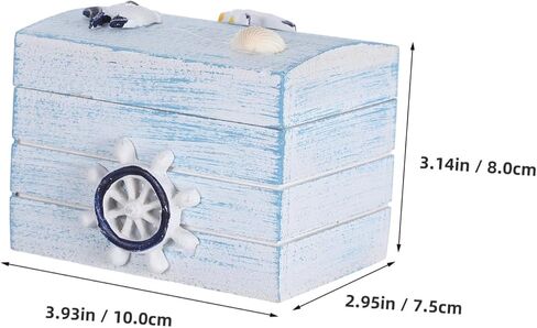 Rustic Boat Decor Small Wooden Treasure Chest Ocean Themed Wooden Box for Decor in Saudi Arabia