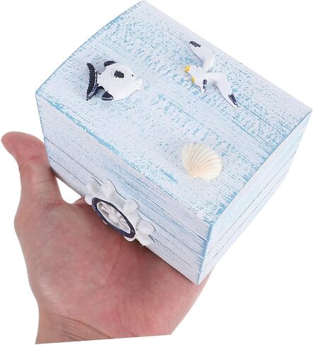 Rustic Boat Decor Small Wooden Treasure Chest Ocean Themed Wooden Box for Decor in Saudi Arabia