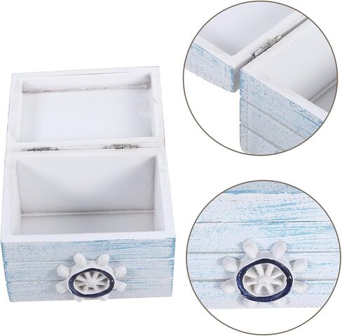 Rustic Boat Decor Small Wooden Treasure Chest Ocean Themed Wooden Box for Decor in Saudi Arabia