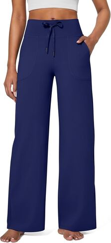 G4Free Wide Leg Pants for Women Yoga Pants High Waist Sweatpants with Pockets Stretch Lounge Pants Comfy Workout in Kuwait