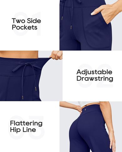 G4Free Wide Leg Pants for Women Yoga Pants High Waist Sweatpants with Pockets Stretch Lounge Pants Comfy Workout in Kuwait