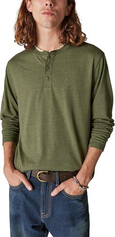 Lucky Brand Men's Tencel Jersey Long Sleeve Henley in Saudi Arabia