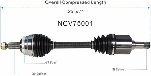 2x Front CV Axle Drive Shafts Assembly Driver & Passenger Side For Kia Amanti 2007 For Kia Amanti 2008 For Kia Amanti 2009 in Saudi Arabia