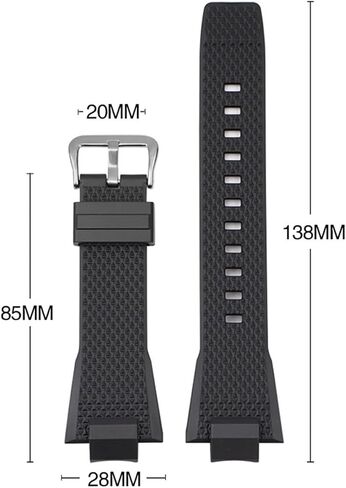 حزام مطاطي محدب مناسب لحزام الراتنج من سلسلة Casio G-Shock Steel Heart Gst-b400 in Saudi Arabia