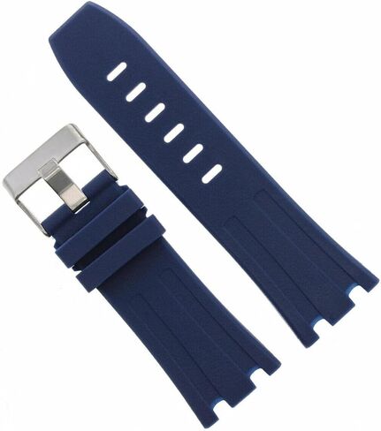 Ewatchparts 28mm Ap Rubber Band Strap Compatible With 42mm Audemars Piguet Royal Oak Offshore 15703 Blue in Saudi Arabia