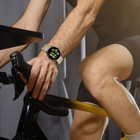 سوار نايلون مقاوم للاهتراء 18 مم متوافق مع Garmin Venu 3S/2S/Vivoactive 4S/Vivomove 3S، سوار معصم من النايلون المتين سريع الفك لـ Forerunner 265S/255S/Fossil Women's Gen 6/5E 42 مم in Kuwait