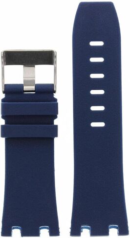 Ewatchparts 28mm Ap Rubber Band Strap Compatible With 42mm Audemars Piguet Royal Oak Offshore 15703 Blue in Saudi Arabia