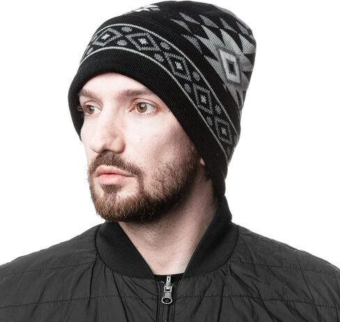 قبعة متماسكة من Southwest Beanie للرجال والنساء، قبعة جمجمة للجنسين قبعة شتوية هندية يومية دافئة للبرد in Kuwait