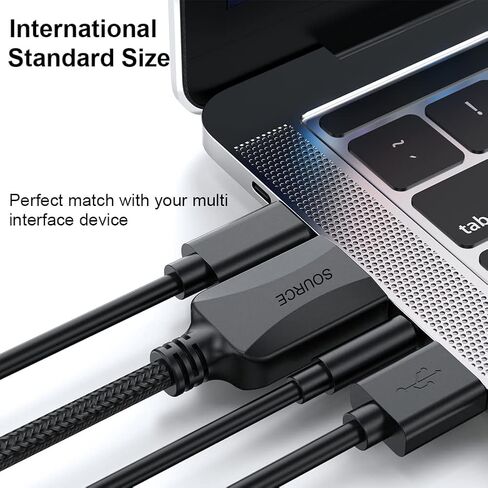 DisplayPort to HDMI Cable 1.5 Feet Short, 4K UHD, Unidirectional, Braided | Support Video and Audio with UHD 4K, 2K,1080P for Computer, Monitor, TV, Projector in Saudi Arabia