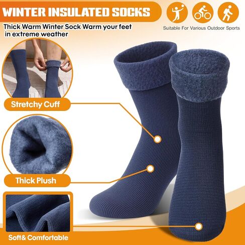 100 Pairs Thermal Socks Bulk Thick Winter Warm Fleece Lined Unisex Soft Hiking & Casual Socks for Men Women Homeless Care Package in Saudi Arabia