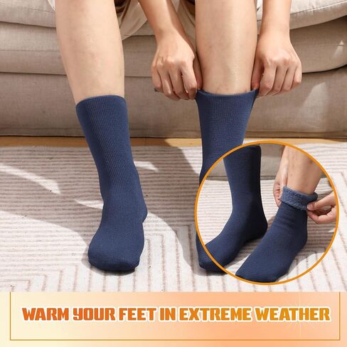100 Pairs Thermal Socks Bulk Thick Winter Warm Fleece Lined Unisex Soft Hiking & Casual Socks for Men Women Homeless Care Package in Saudi Arabia