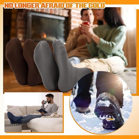 100 Pairs Thermal Socks Bulk Thick Winter Warm Fleece Lined Unisex Soft Hiking & Casual Socks for Men Women Homeless Care Package in Saudi Arabia
