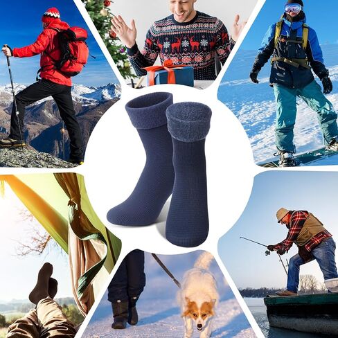 100 Pairs Thermal Socks Bulk Thick Winter Warm Fleece Lined Unisex Soft Hiking & Casual Socks for Men Women Homeless Care Package in Saudi Arabia