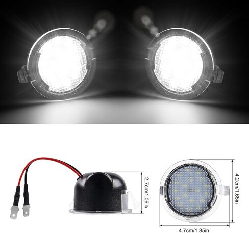 مجموعة مصابيح POPMOTORZ ذات اللون الأزرق الجليدي LED ذات المرآة الجانبية لسيارة Ford F150/Explorer/Edge/Expedition/Flex/Taurus/Taurus X/Mercury Sable/Mercury Montego، Lincoln MKS/MKT/MKX/MKZ حزمة من 2 in Saudi Arabia