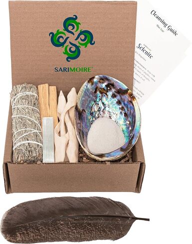 Spiritual Items - Juniper Smudge Stick ~ Abalone Shell for Smudging ~ Palo Santo Sticks ~ 2 inchTripod Stand ~ 8 inch Feather and White Sand in Saudi Arabia