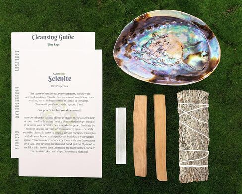 Spiritual Items - Juniper Smudge Stick ~ Abalone Shell for Smudging ~ Palo Santo Sticks ~ 2 inchTripod Stand ~ 8 inch Feather and White Sand in Saudi Arabia