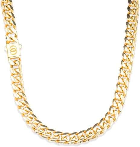 610 Stealth Minimal Cuban Chain - 18K Gold, 304 Stainless Steel, Acetylene Black in Saudi Arabia
