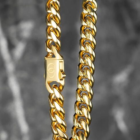 610 Stealth Minimal Cuban Chain - 18K Gold, 304 Stainless Steel, Acetylene Black in Saudi Arabia
