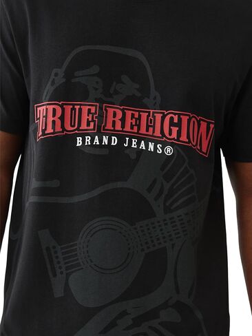 تي شيرت رجالي قصير الأكمام بشعار الظل من True Religion - تي شيرت برسومات بياقة دائرية in Saudi Arabia