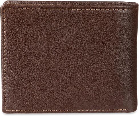 محفظة Levi's Ornament Passcase للرجال مع مقسم الفاتورة، بني، مقاس واحد in Kuwait