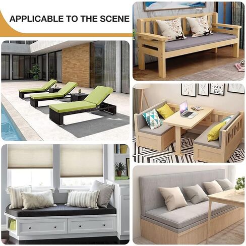 Custom Size Bench/Chair/Sofa Cushion Covers, Furniture Cushion Protector Covers, Personalized Indoor and Outdoor Furniture Seat Cushion Covers, Removable Washable in Saudi Arabia
