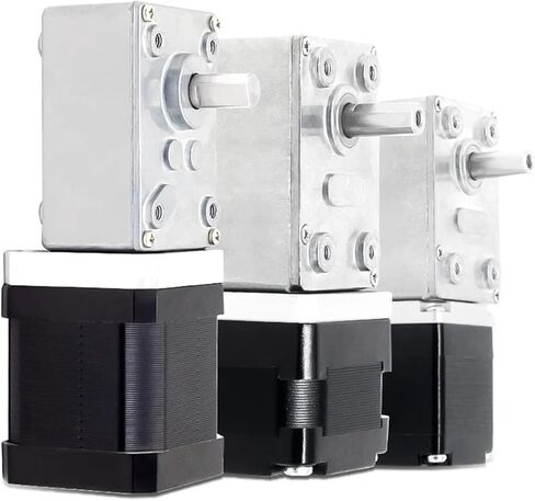 28/35/42/57mm Nema11 Nema14 Nema17 Nema23 DC 24v Worm Gear Motor Worm Geared Gearbox Gear Stepper Motors 1Pcs(42X34mm,Ratio 37.3) in Saudi Arabia