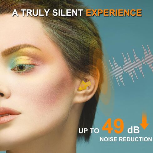 Ear Plugs for Sleeping Noise Cancelling, Soft Silicone Ear Plug, 8 Pairs Reusable Ear Plug, Waterproof Noise Reduction Earplugs for Sleeping, Concert, Snoring, Travel, Work (8 Colors) in Saudi Arabia