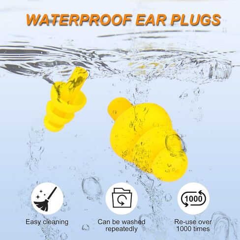 Ear Plugs for Sleeping Noise Cancelling, Soft Silicone Ear Plug, 8 Pairs Reusable Ear Plug, Waterproof Noise Reduction Earplugs for Sleeping, Concert, Snoring, Travel, Work (8 Colors) in Saudi Arabia