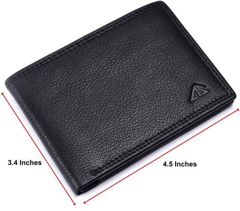 ASAD Genuine Leather Wallet for Men | Slim, Stylish, Genuine Leather Double Stitched RFID Blocking Bifold Stylish | Bifold Wallet With 8 Card Slot | Gift for Him | Crazy Horse With American Flag in Kuwait