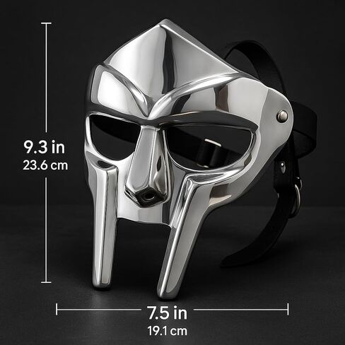 قناع MF Doom، قناع مدرع فارسي من القرون الوسطى للبالغين - قناع تنكري للحفلات الخيالية والهالوين للجنسين - خوذة المصارعون الرومانيين ماكسيموس خوذة الفايكنج - هدية عيد الميلاد in Saudi Arabia