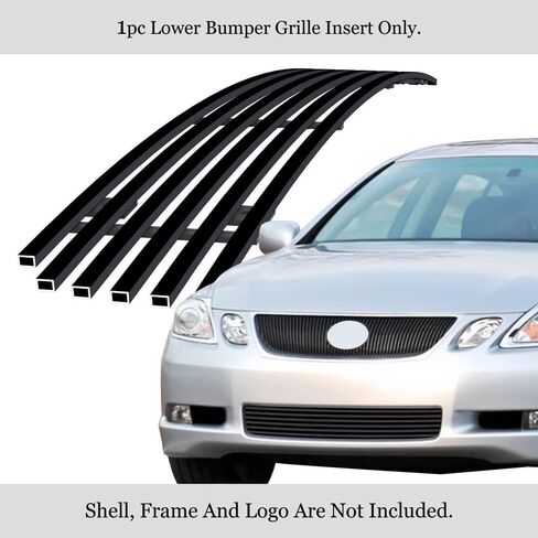 APS Compatible with Lexus GS 300 2006 & 07 350 450H & 05-07 430 Lower Bumper Stainless Steel Chrome Polished 8x6 Horizontal Billet Front Grill Grille Insert T65454S in Saudi Arabia