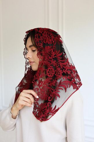 حجاب طويل كاثوليكي من مانتيا قداس إنفينيتي للكنيسة من الدانتيل حجاب الكنيسة الإسبانية للنساء رأس قداس الكاتدرائية in Kuwait