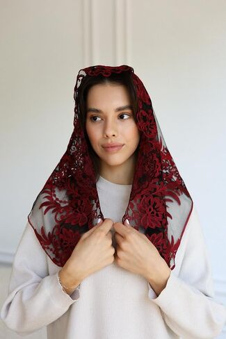 حجاب طويل كاثوليكي من مانتيا قداس إنفينيتي للكنيسة من الدانتيل حجاب الكنيسة الإسبانية للنساء رأس قداس الكاتدرائية in Kuwait