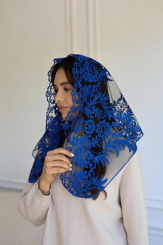 حجاب طويل كاثوليكي من مانتيا قداس إنفينيتي للكنيسة من الدانتيل حجاب الكنيسة الإسبانية للنساء رأس قداس الكاتدرائية in Kuwait